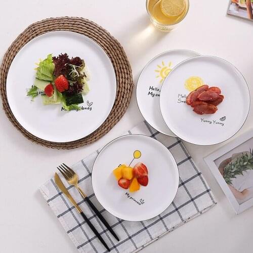 Pizza Plate 8/10 Inches Wedding Plates Serving Platter Sushi Plate Ceramic Dinner Plates Dishes And Plates Sets Dinnerware Cake