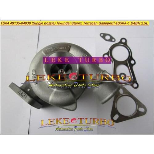 TD04 28200-4A160 28200 4A160 49135-04011 49135 04011 Turbo For HYUNDAI H200 Starex Libero Terracan Galloper H1 D4BF 2.5L