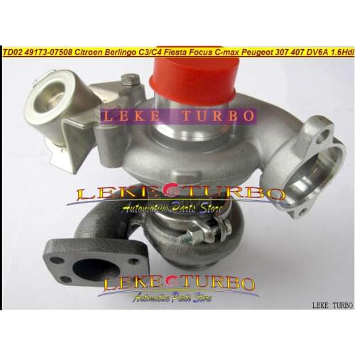 TD02 49173-07508 49173-07503 Turbo turbocharger For FORD Fiesta For Focus C-MAX Berlingo C3 C4 For Peugeot 307 407 DV6A 1.6L