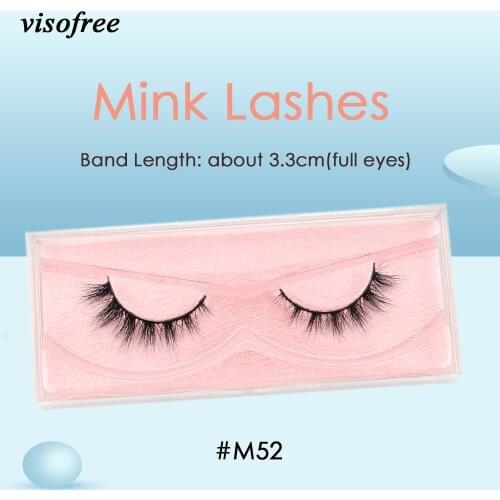 Visofree Mink Lashes 3D Mink Eyelashes Ultra Fluffy Collection Medium Volume Mink False Eyelashes Cruelty free Lashes Makeup M52