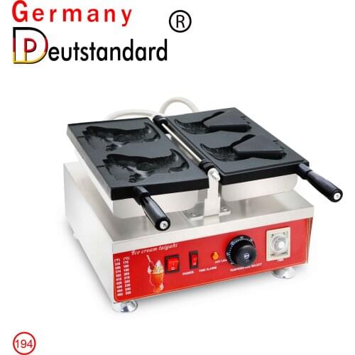 New Design Crocodile Shape Ice Cream Taiyaki Machine Waffle Cone Open Mouth Maker Snack Food Baking Equipment With High Quality