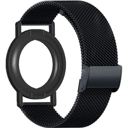Protective Case For Airtags , Buckle Metal Mesh Strap Watch Strap Wrist Strap