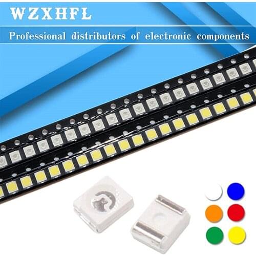 100pcs Super Bright 3528 1210 SMD LED Red/Green/Blue/Yellow/White LED Diode 3.5*2.8*1.9mm