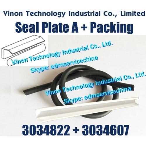 3034822+3034607 Seal Plate A+Packing 800mm Set for Sodic k AQ560LX wire cut edm machine WM500080B edm Sealling Parts for repair