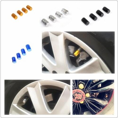 4pcs/bag car suv wheel valve tire cap air airtight plug cover for Hyundai CCS NEOS-3 Accent SR HND-4 Blue-Will i-blue