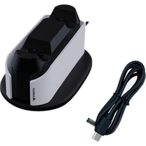 Wireless Controller Charger Dual USB Type C Fast Charging Station Dock for PS5 DualSense Controller Accessories