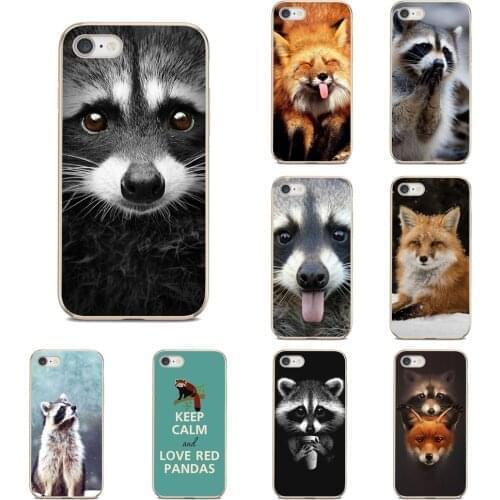 Animal Raccoon Fox Soft Transparent Cases Covers For Samsung Galaxy Note 10 Plus 3 4 5 6 8 9 A3 A5 A7 2015 2016 2017