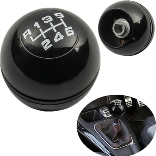 Black Chrome Silver Gear Shift Knob Lever Shifter Handball for Alfa Romeo Giulietta 2010 2011 2012 2013 2014 2015 2016 2017 2018