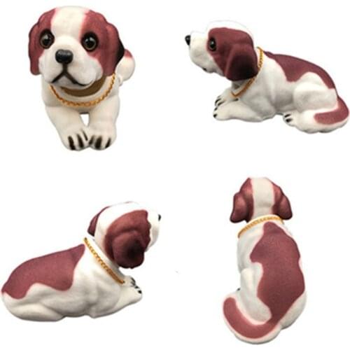 Car Dashboard Doll Bobble Head Dog Auto Ornaments Car Nodding Dog Shaking Head Toy Dog Car Interior Decoration Bobblehead Dog