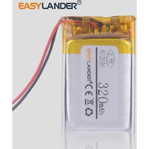 602030 320 mah 3.7V lithium-ion polymer battery for gadget wireless mouse MP3 player