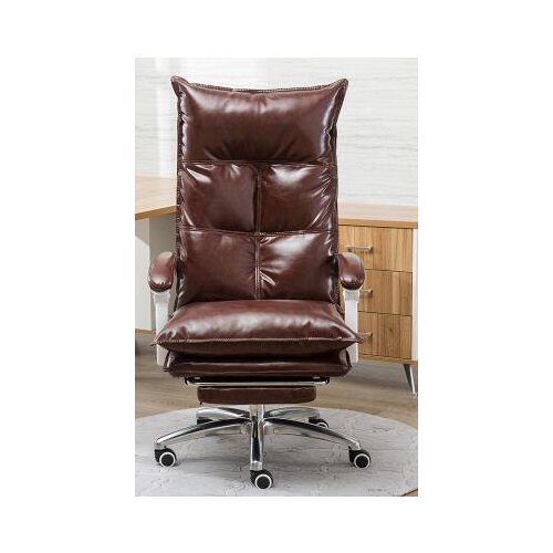 Massage chair for home computer. Leisure boss chair. Leather