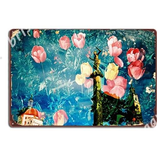 Portmeirion In Bloom Metal Signs Plaques Home Wall pub Funny Tin sign Posters