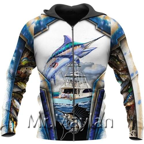 Swordfish Fishing 3D Full Printed Jacket Men/women Harajuku Hoodie Unisex Casual Streetwear Sweatshirt Pullover Sudadera Hombre