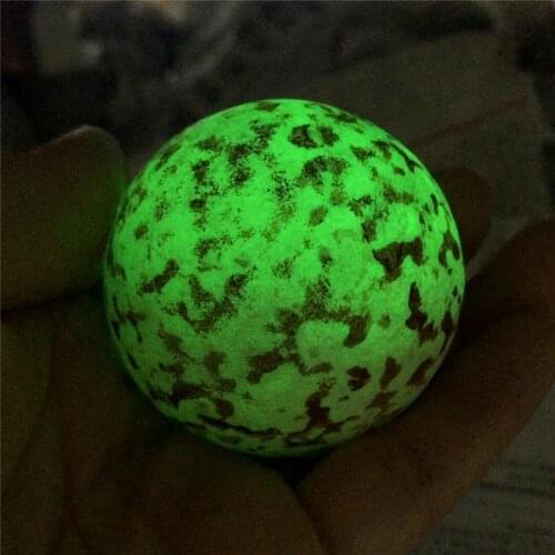 Natural Stones Luminous Stone Ball Raw Gemstone Glow In The Dark Stone Crystal Rough Stone Healing Specimen Minerals