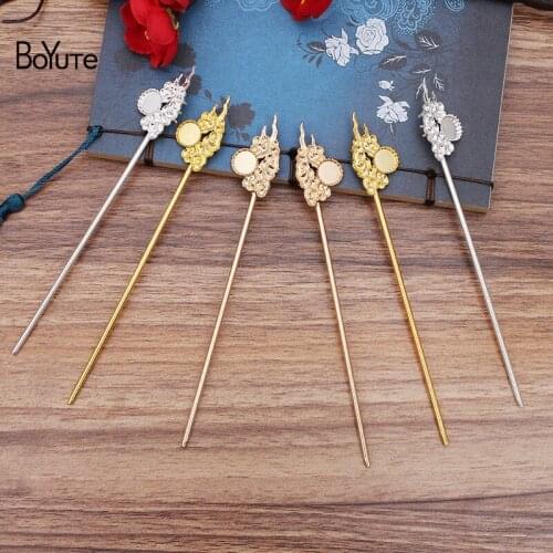 BoYuTe New Arrive (10 Pieces/Lot) Metal Alloy 37*21MM Cloud Hair Stick Diy Jewelry Accessories Retro Hair Jewelry Materials