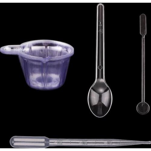 Plastic Disposable Cups Dispenser Transfer Pipettes Measuring Cups For DIY Liquid Epoxy Resin Mold Silicone Jewelry Making Tools