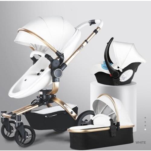 Luxury baby stroller three-in-one high-landscape fashion European design baby stroller new light three-wheeler hot sale in 2020