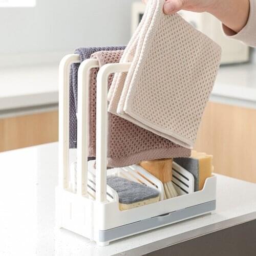 Detachable Towel Drain Rack Kitchen Supplies Storage Organizer Table Plastic Boxes Creative Simple Household Items
