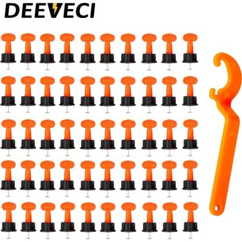 50pcs Reusable Wall Tile Leveling System Flat Ceramic Floor Wall Construction Tools Tile Kittile Leveling System for tile