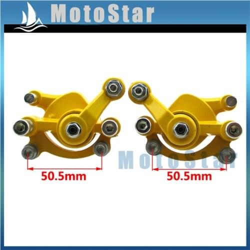 Yellow Front & Rear Disc Brake Caliper For 2 Stroke 47cc 49cc Mini Moto ATV Goped Scooter Kid Dirt Baby Crosser