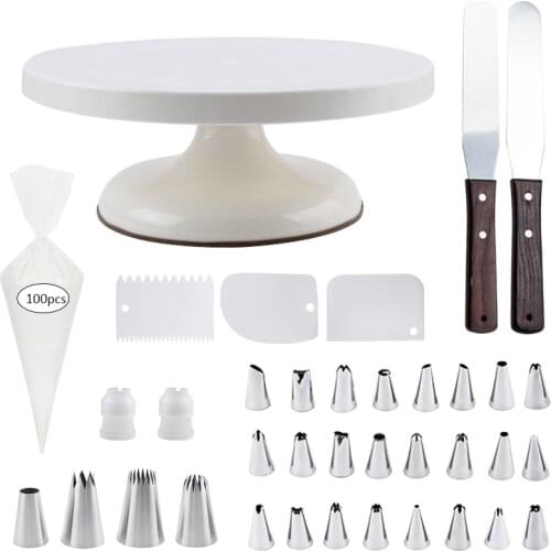134 Pcs/set Turntable Pastry Set Cake Decorating Tools Rotating Cake Stand Swivel Cake Table Accessories