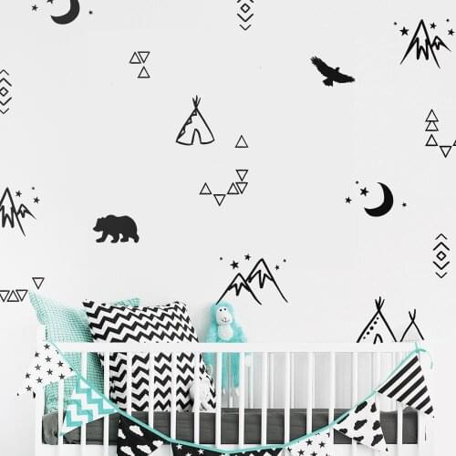 17 Different Styles of Tribal Elements Designs Wall Stickers for Kids Room Vinyl Murals Wall Decals Living Room K09