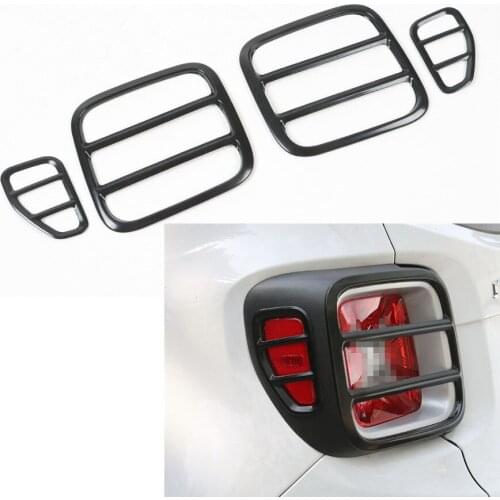 4Pcs/Set Iron Exterior Car Rear Tail Lamp Light Trim Cover Styling Decorative Frame For Jeep Renegade 2015 2016