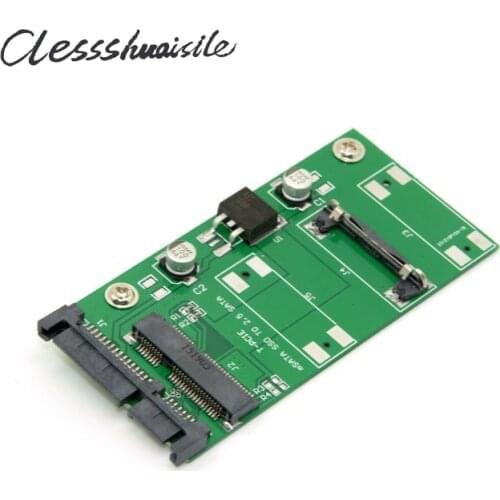 50mm 3.3v mSATA SSD to 2.5" SATA 22pin Adapters PCBA for MINI PCI-E Hard Disk