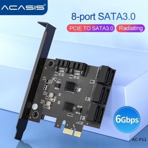 8/10 Port SATA 6Gbps to PCI Express Controller Card PCIe to SATA III Adapter/converter Pcie riser Expansion Adapter Board for PC