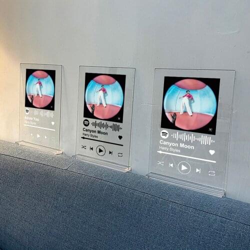 SPOTIFY Pop Music Album Fine Line Acrylic Anniversary Photo Album Plaque Spotify Style Acrylic Music Board Spotify Lover Gift