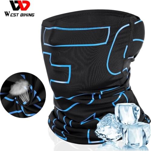 WEST BIKING Summer Cycling Headwear UV Protection Breathable Bicycle Scarf Outdoor Sport Men Bandana Running Ice Silk Face Cover