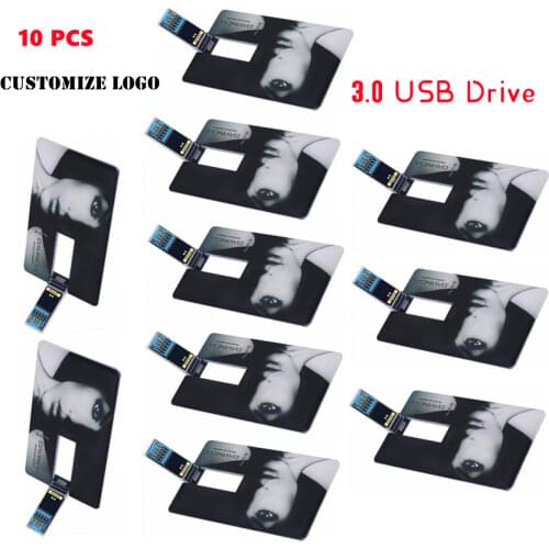 Business Meeting Gift Card disk 8g 16g 32 64GB Customized Logo Photo USB3.0 Card USB Flash Drive Gift for enterprise Anniversary