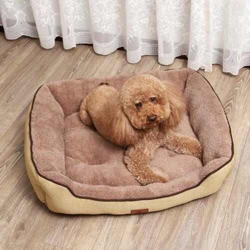Warm Large Dog Bed Sofa Lounger Cat House Sleeping Mats For Pet Kennel Top Quality Silk Bed Soft Nest Dogs Baskets Puppy Nest
