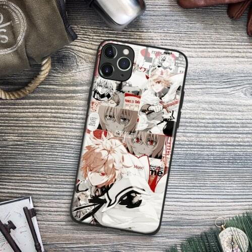 Mikaela Hyakuya Owari No Seraph Anime Soft TPU Glass Phone Case for IPhone SE 6s 7 8 Plus X Xr Xs 11 12 Mini Pro Max Samsung