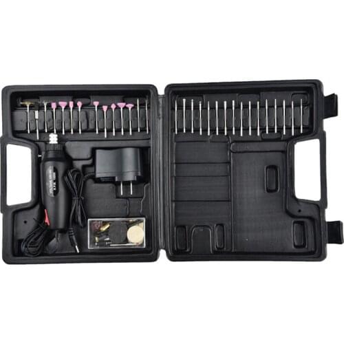 1 Set DC 12V Mini Electric Grinder Kit with Various Grinding Head and Steel Wire Brush for Polishing Manicure Polish 16000 Rpm