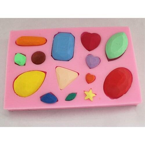 Gem & diamond cake molds soap chocolate mould for the kitchen baking DIY FM078