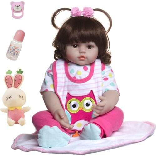 Hoomai 48cm Boneca Reborn Silicone Reborn Baby Dolls Com Corpo De Silicone Menina Baby Dolls Kids Birthday Christmas Gift