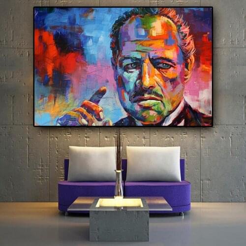 Colorful Marlon Brando Diamond Painting Full Diamond Embroidery Cross Stitch Home Decor Canvas painting wall art WG1929