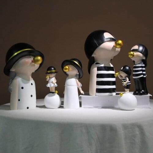 Creative Nordic Resin Crafts Foam Girl Gift Decoration Living Room TV Cabinet Home Decorat Ornaments