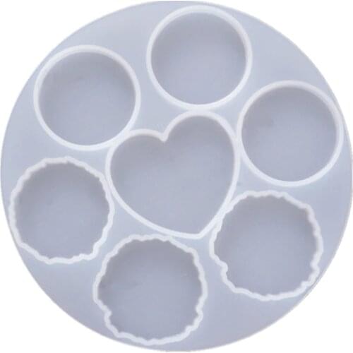 Round Phone Grip Epoxy Resin Mold Silicone Phone Socket Circle Resin Molds Irregular Round Phone Holder Molds Craft Tool Soap Ma