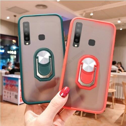 Magnetic Holder Ring Stand Case For Samsung A9 2018 A9S J8 J7 J6 Plus J5 J4 J2 Prime G530 A750 J260 Translucent Shockproof Cover