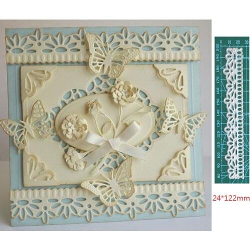 Metal Steel Cutting Dies Floral Stripe Frame Craft Punch Border Die Stencils for Scrapbooking Album Paper Card Making Die