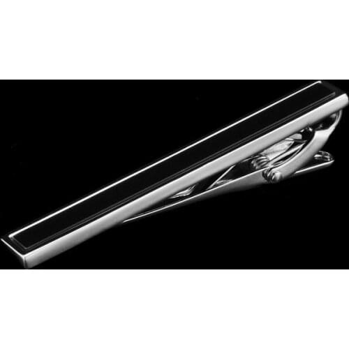 SPARTA White Gold Electroplated + mirror plate black Stone tie clips mens tie clips + free shipping !!! High quality metal