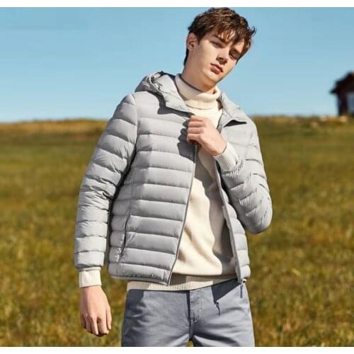 Mens All-Season Ultra Lightweight Packable Down Jacket Water and Wind-Resistant Breathable Coat Big Size Men Hoodies Jackets