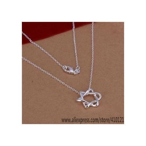 N122 Lucky Charm Silver Color Pendants For Women Jewelry Necklace Girl Lady Accessories Fashion Big Stellar Necklace /dfbalw