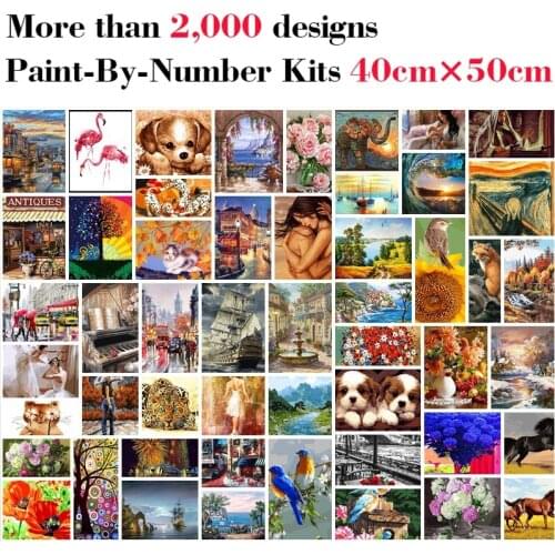 Mileelife Paintting By Numbers for Kids Adults DIY Beginner Oil Painting Kit Home Decoration