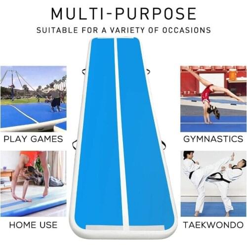Inflatable Gymnastics Airtrack Tumbling Air Track Floor Trampoline Electric Air Pump For Home Use/training/cheerleading/beach
