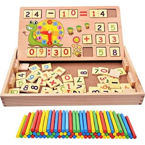 Montessori Teaching Kids Multifunctional Math Operation And Drawing Box Learning Preschool Early Childhood Educational Toys