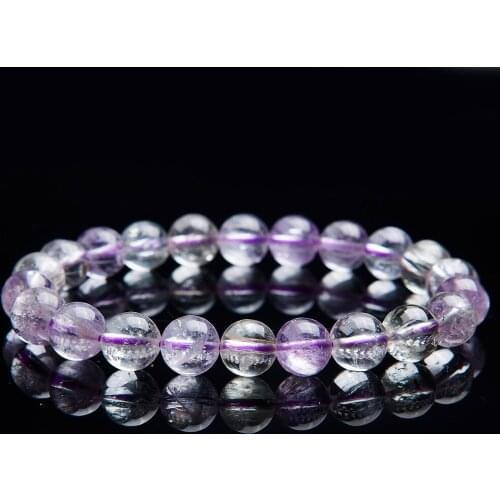 Drop Shipping 9mm Natural Kunzite Stone Crystal Quartz Purple Round Beads Jewelry Stretch Charm Bracelets For Women