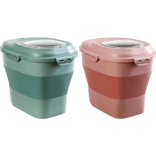 Food Barrel Folding Sealed Moisture-Proof Storage Container Multifunctional Storage Folding Bucket Space-saving Design